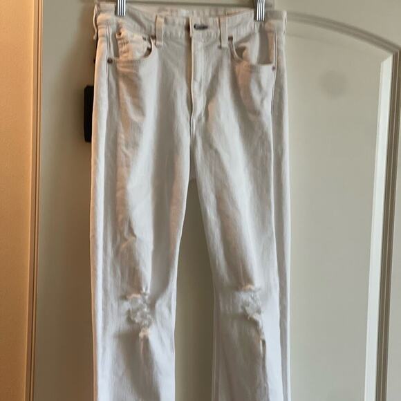 Levi’s New distressed - Rag & Bone ankle flare Summer white- high rise 28. Nina - Picture 1 of 9